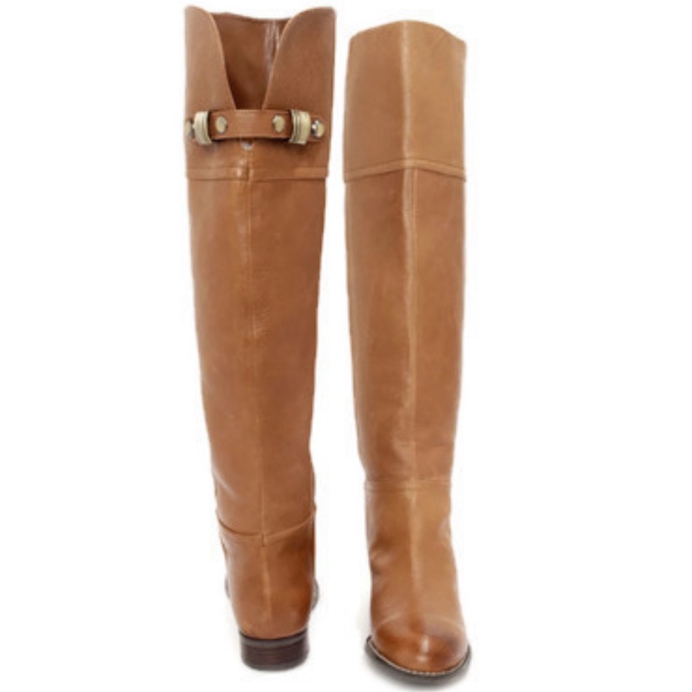 Chinese Laundry Flash Cognac Leather Knee Boots
